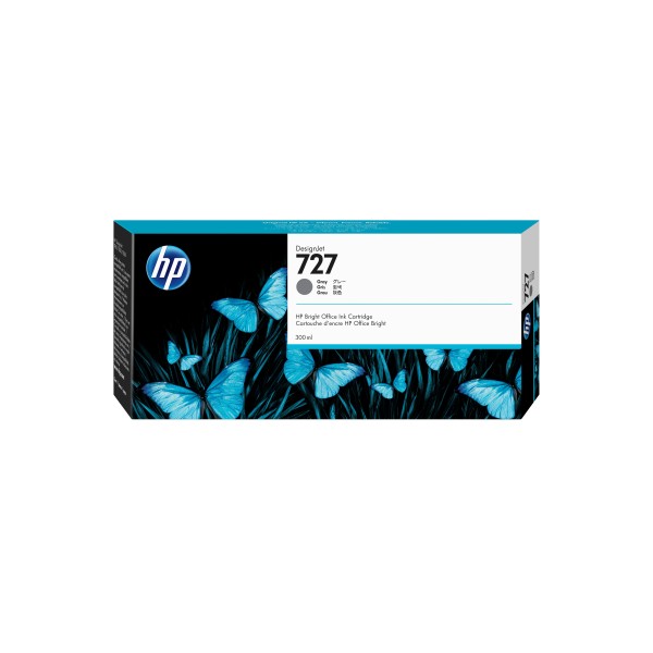 HP 727 cartouche d'encre DesignJet grise, 300 ml