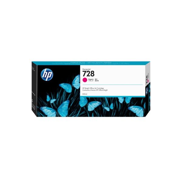 HP 728 DesignJet cartouche d'encre magenta, 300 ml