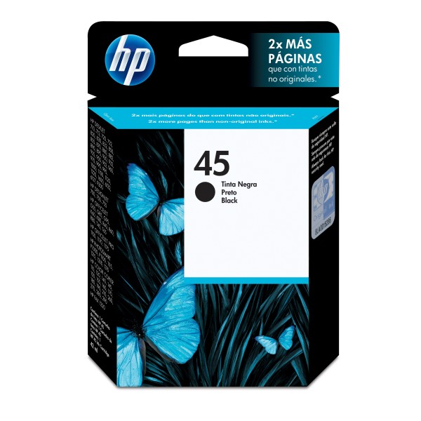 HP 45 cartouche d'encre noir authentique grande contenance