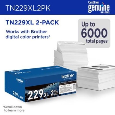 Brother TN-229XL2PK Cartouche de toner 1 pièce(s) Original Noir