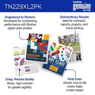 Brother TN-229XL2PK Cartouche de toner 1 pièce(s) Original Noir