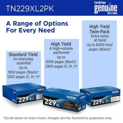 Brother TN-229XL2PK Cartouche de toner 1 pièce(s) Original Noir