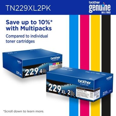 Brother TN-229XL2PK Cartouche de toner 1 pièce(s) Original Noir
