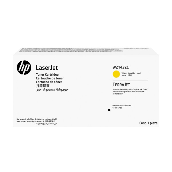 HP Cartouche de toner jaune Contract LaserJet authentique W2142ZC