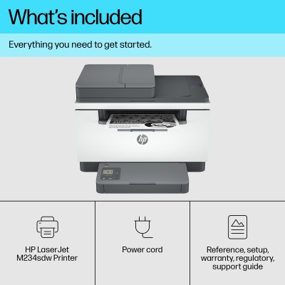 HP LaserJet M234sdw Wireless Multifunction Black and white Printer, Copier, Scanner Duplex