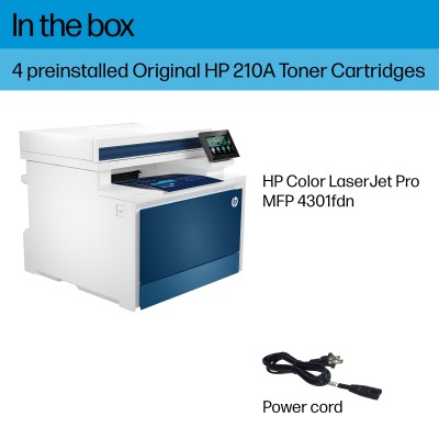 HP Color LaserJet Pro LaserJet Pro 4301fdn Multifunction Color Printer, Ethernet Only Copier, Scanner