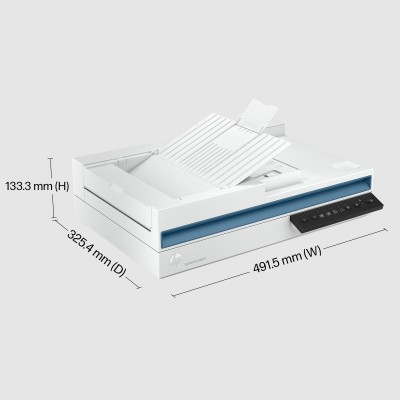 HP ScanJet Pro 3600 f1 Scanner à plat A4 avec chargeur automatique, jusqu’à 30 ppm 60 ipm,1200 x 1200 DPI