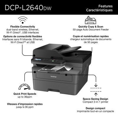 Brother DCP-L2640DW imprimante multifonction Laser A4 1200 x 1200 DPI 36 ppm Wifi