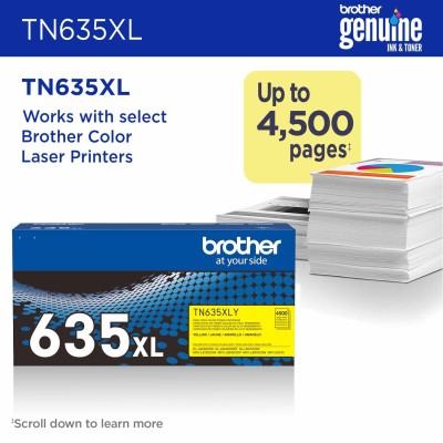 Brother TN-635XLY Cartouche de toner 1 pièce(s) Original Jaune