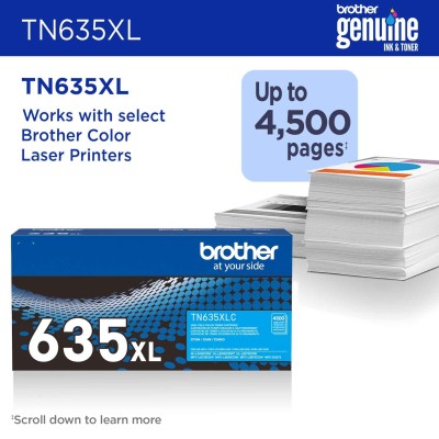 Brother TN-635XLC Cartouche de toner 1 pièce(s) Original Cyan