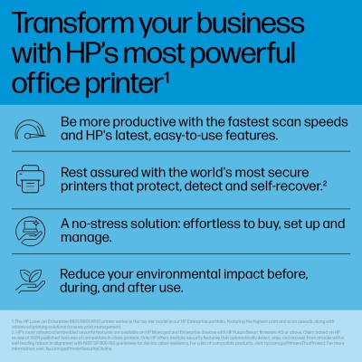 HP LaserJet Enterprise 8501X+ Noir et blanc Imprimante