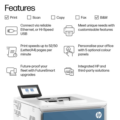HP LaserJet Enterprise 6501DN Black and white Printer