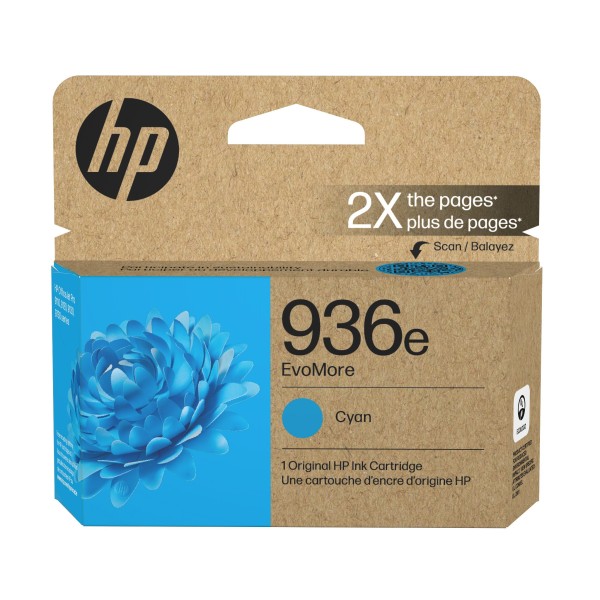HP 936e EvoMore Cyan Original Ink Cartridge