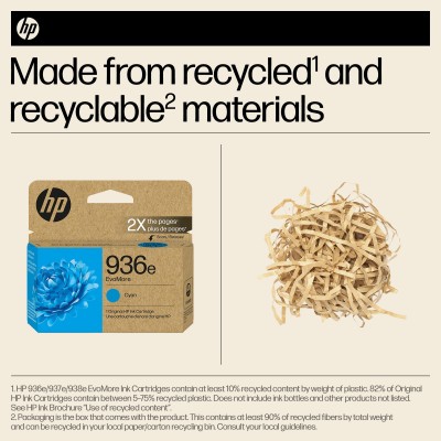 HP 936e EvoMore Cyan Original Ink Cartridge