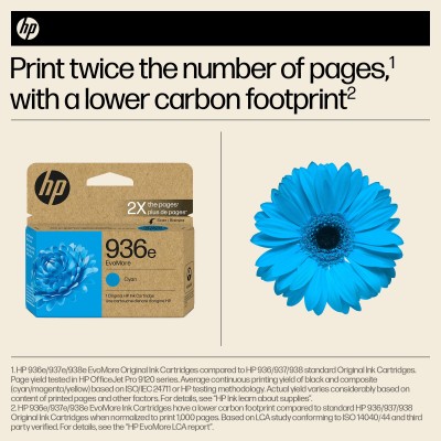 HP 936e EvoMore Cyan Original Ink Cartridge