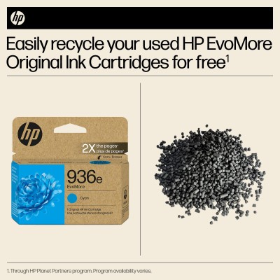 HP 936e EvoMore Cyan Original Ink Cartridge