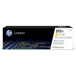 HP 202X (CF502X) Yellow High Yield Original LaserJet Toner Cartridge