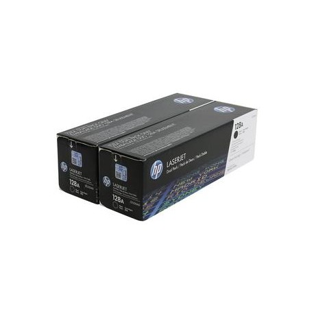 HP 128A CE320AD Double Pack Black Original Toner Cartridge
