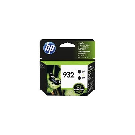HP 932 Black Original Ink Cartridges, 2 pack (L0S27AN)