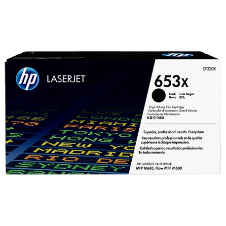 HP 653X (CF320X) High Yield Black Original LaserJet Toner Cartridge 