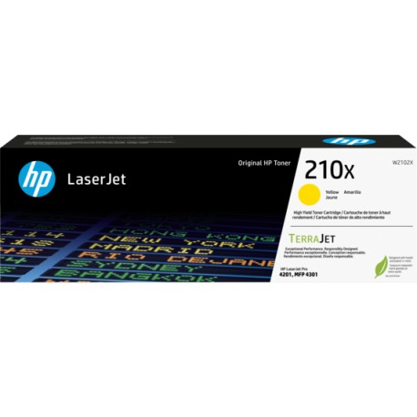 HP 210X Yellow Original LaserJet Toner Cartridge W2102X