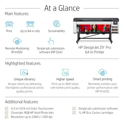 HP Designjet Imprimante Z9+ Pro 64 pouces