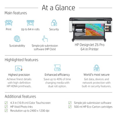 HP Designjet Z6 Pro 64-in Printer