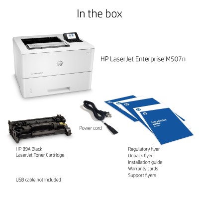 HP LaserJet Enterprise M507n Black and white Printer, Ethernet Only