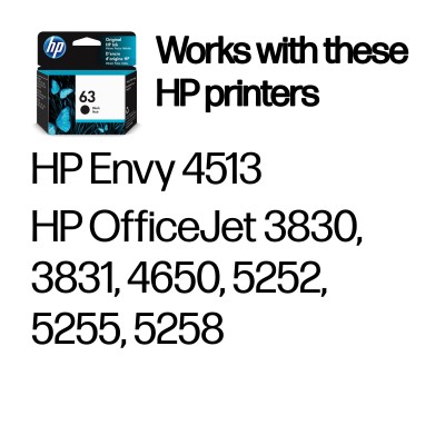 HP 63 Black Original Ink Cartridge