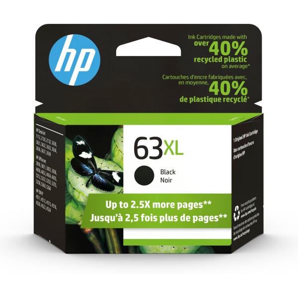 HP 63XL High Yield Black Original Ink Cartridge